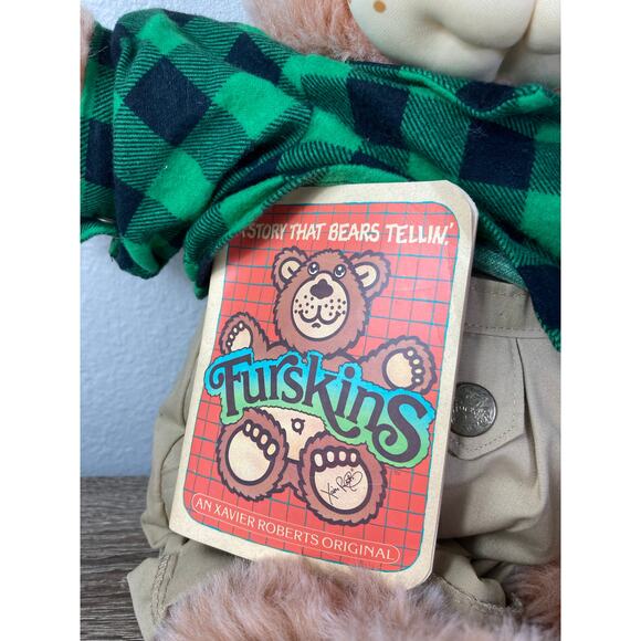 Vintage 1985 Furskins Plush Bear by Xavier Roberts Original Appalachian Artworks - Picture 7 of 15